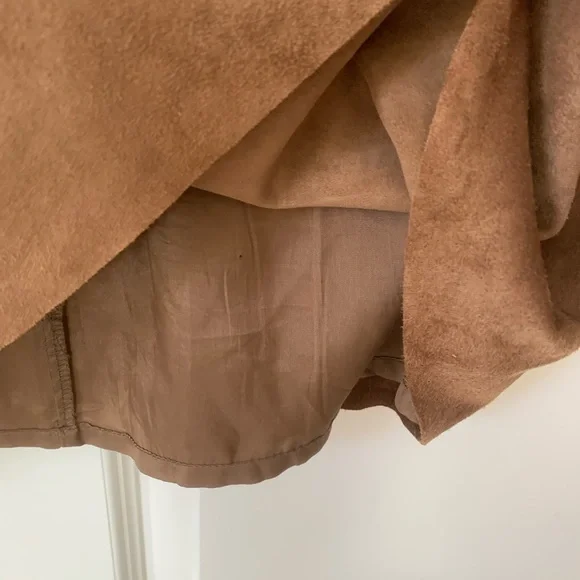 Suede Brown Mini Skirt with side pocket- very similar to Marc Jacobs - Picture 4 of 6